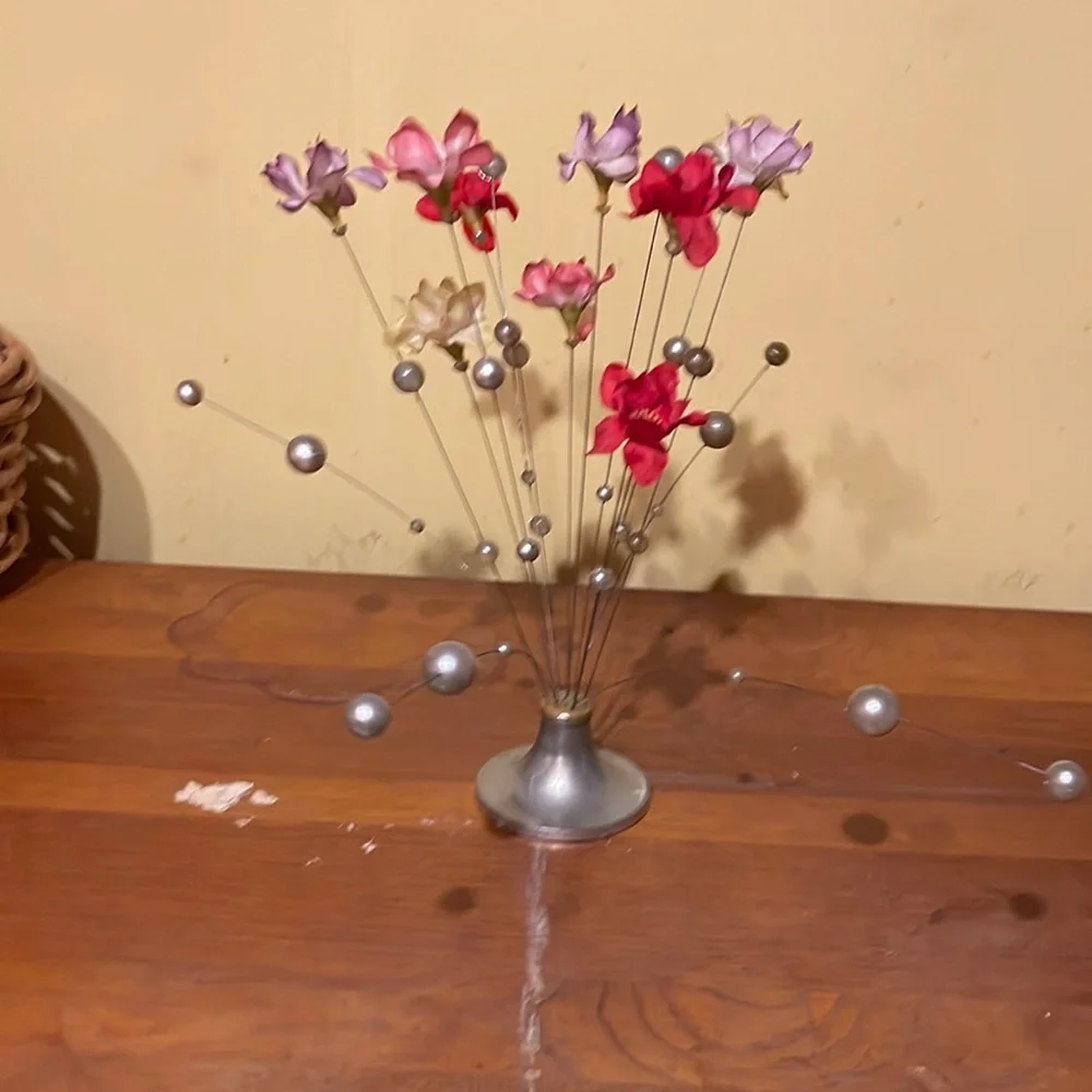 Vintage Polyester Flower and Ball Tree Mobile